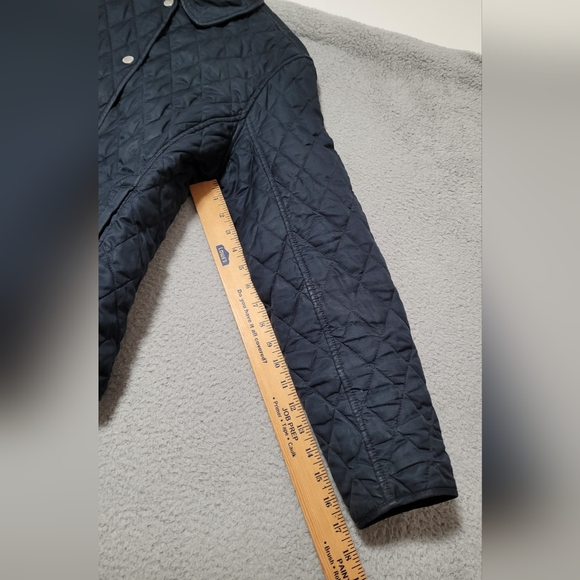 LL Bean Long Sleeve Blue Navy Quilted Snap Button Jacket Small - Picture 12 of 12